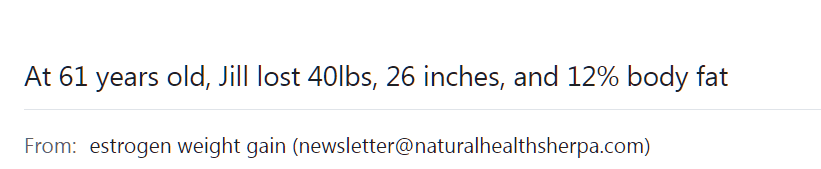 Natural Health Sherpa subject lines